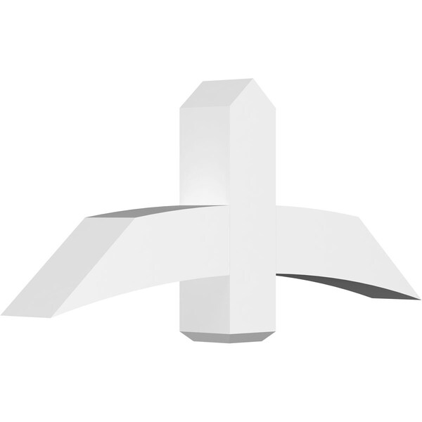 Ekena Millwork Bellingham Architectural Grade PVC Gable Bracket, 48"W x 20"H x 6"D x 6"F, 10/12 Pitch GBP048X20X0606BEL00 - main